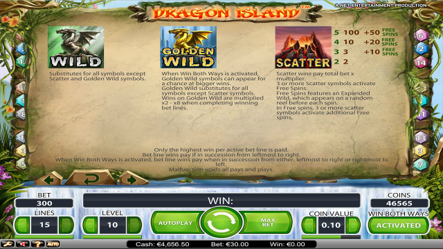 Игровой интерфейс Dragon Island 6