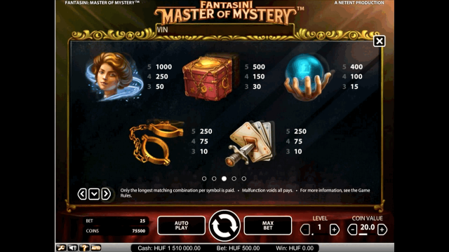 Игровой интерфейс Fantasini: Master Of Mystery 3