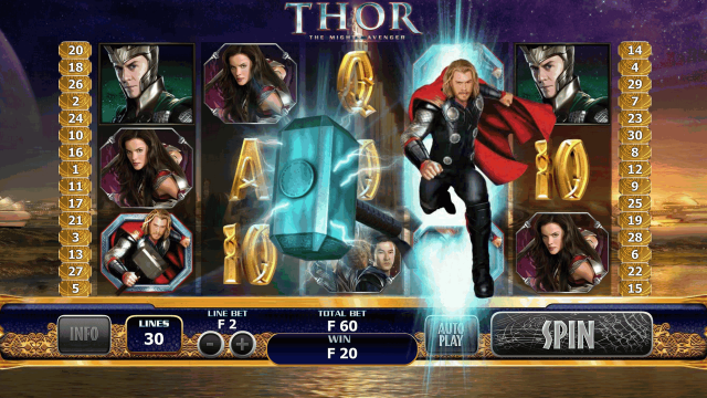 Игровой интерфейс Thor: The Mighty Avenger 3